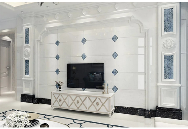 New Rome marble column background wall - a model of mansion