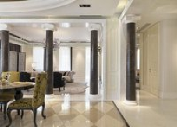 Decoration effect of natural marble column