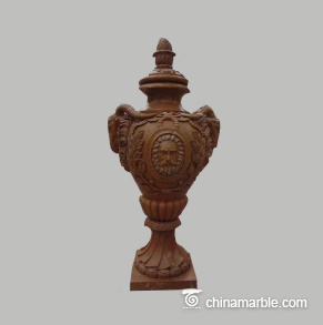 Brown-marble-urn-