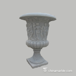 Carved-marble-urn-
