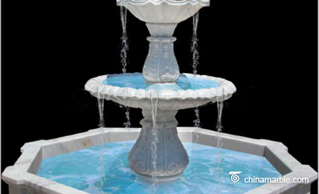 Four tiers marble water fountain/garden fountain