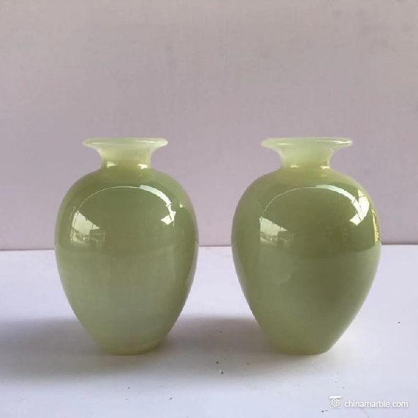 Traditional jade vase interior decoration business gift customizable flower vase