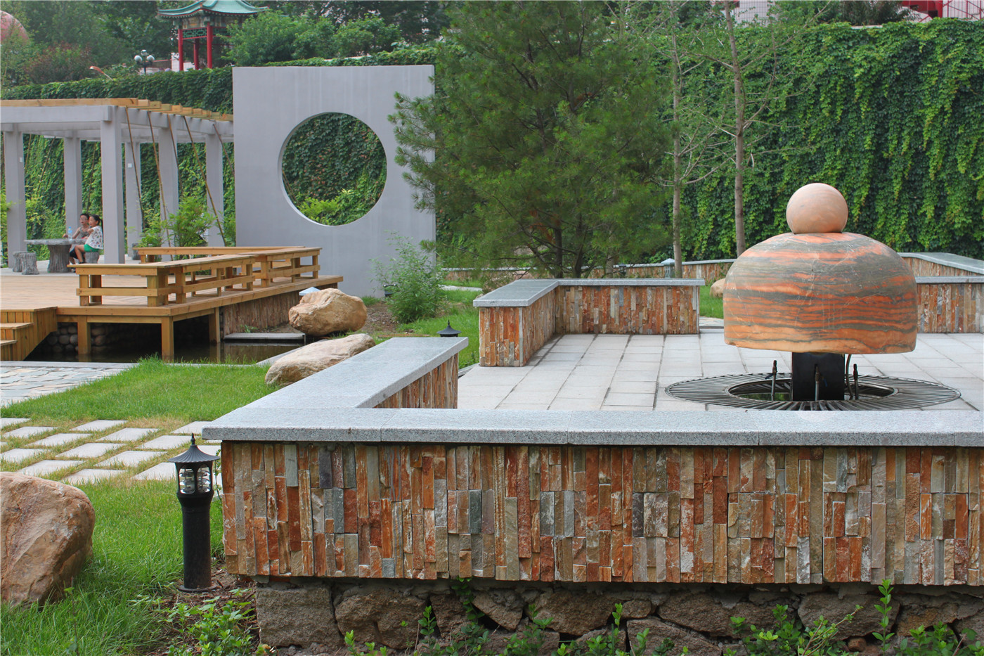 Outdoor decoration of cultural stone in Beijing