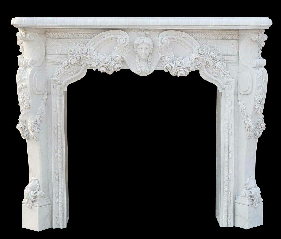 6-Carved marble mantel FC-FP82.jpg