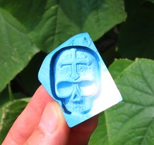 AAAA++29g Carved TURQUOISE quartz Crystal Gem Stone skull reiki healing