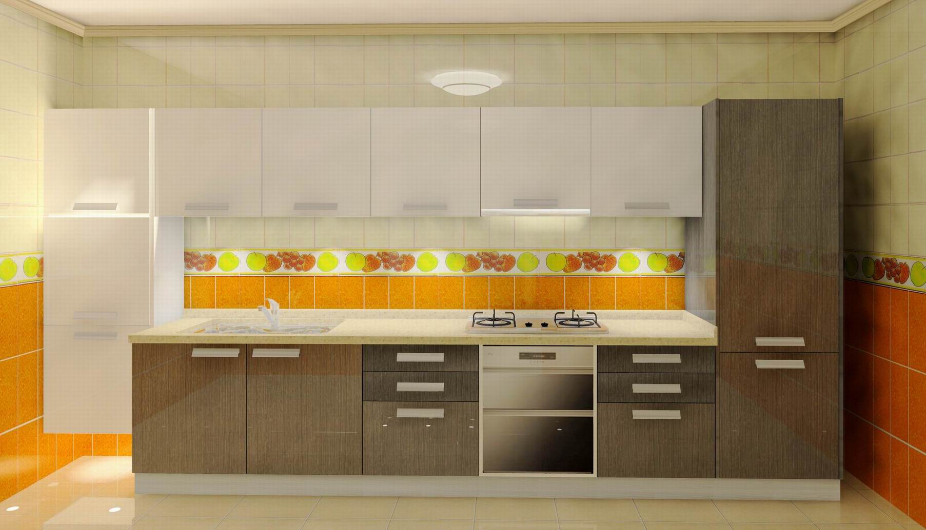 Modern kitchen marble countert