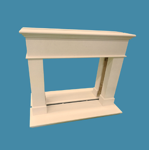 White Aegean limestone firepla