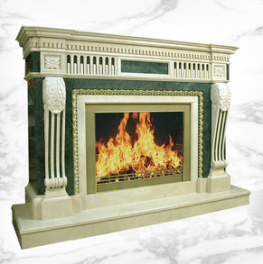 limestone fireplace mantel FC-