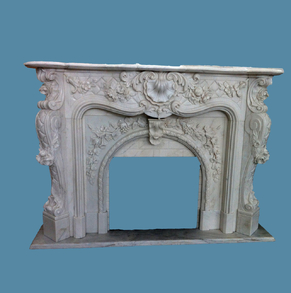 Flower Carving Mantel FC-FP52