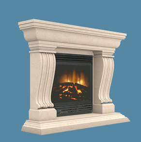 limestone fireplace mantel/lim
