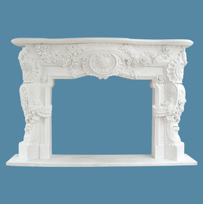 Carved marble fireplace FC-FP2