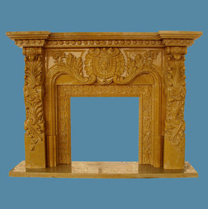 Yellow marble mantel FC-FP16