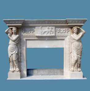 Cream Marble Mantel SC-FP46