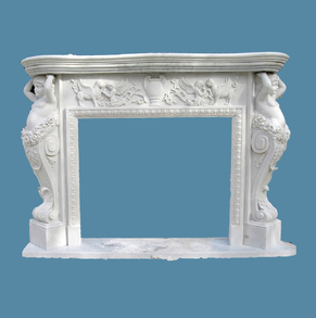 White Marble Fireplace SC-FP44