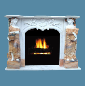 Carved Figures Mantel SC-FP39