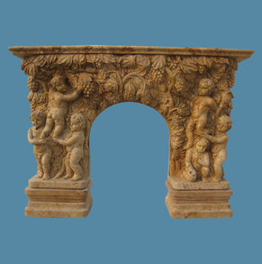 Travertine Fireplace SC-FP34