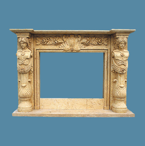 Cream Marble Fireplace SC-FP24