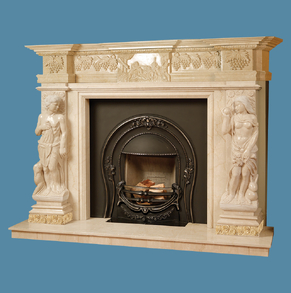 Cream Marble Mantel SC-FP17
