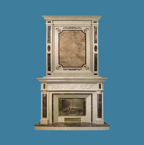 Marble Double Mantel DB-FP-14