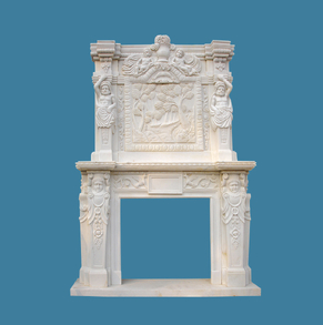 White marble fireplace DB-FP-0