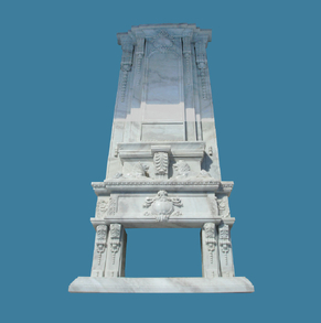 Majestic Tall marble fireplace