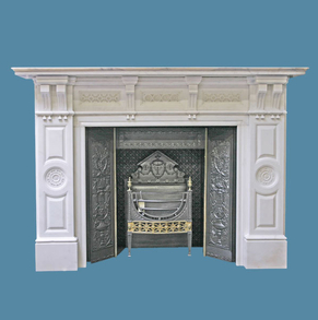 White Marble Fireplace EU-FP31