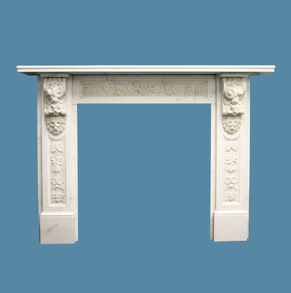 White Marble Mantel EU-FP16