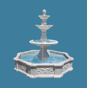 Four tiers marble water founta
