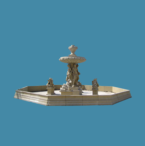 the marble carved fountain P-F