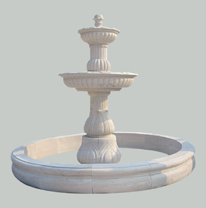 White marble modern fountain P