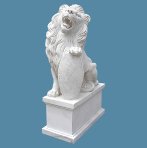 White Marble Lion M-Lion-16