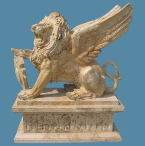 Travertine Lion M-Lion-09