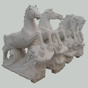 White Marble Horses M-Horse-08