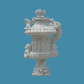 Marble-carved-urn- FLP-27