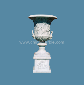 White Marble Planter FLP-13