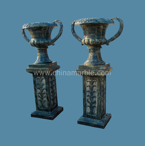 Green marble planter FLP-05