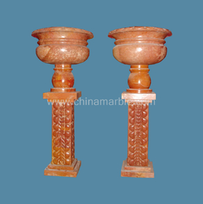Redish marble flowerpot FLP-04