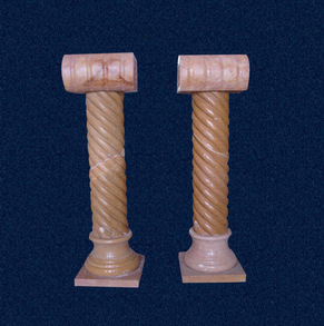 marble pillar candle holders/s