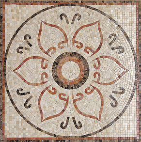 Square Waterjet Medallion/Marb