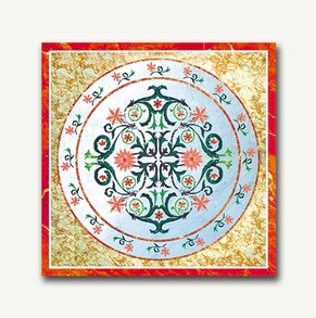 Square Waterjet Medallion/Marb