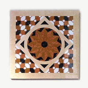 Square Waterjet Medallion/Marb