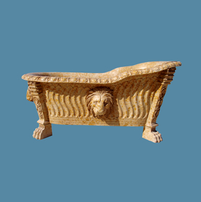 Yellow marble Bath tub Bathtub