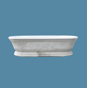 White marble Bath tub Bathtub-