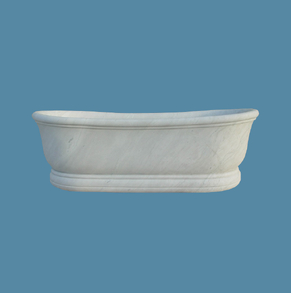 Oriental white marble bath tub