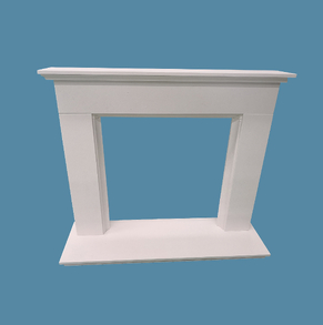 the marble fireplace/white mar
