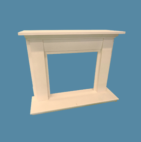 the marble fireplace/white mar
