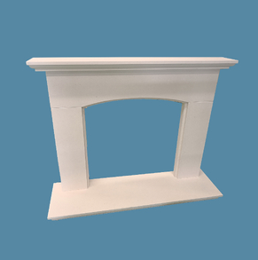 the marble fireplace/white mar