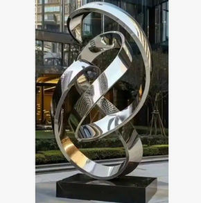 Stainless steel abstract sculp
