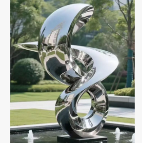Stainless steel abstract sculp
