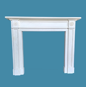 Statuary white marble surround